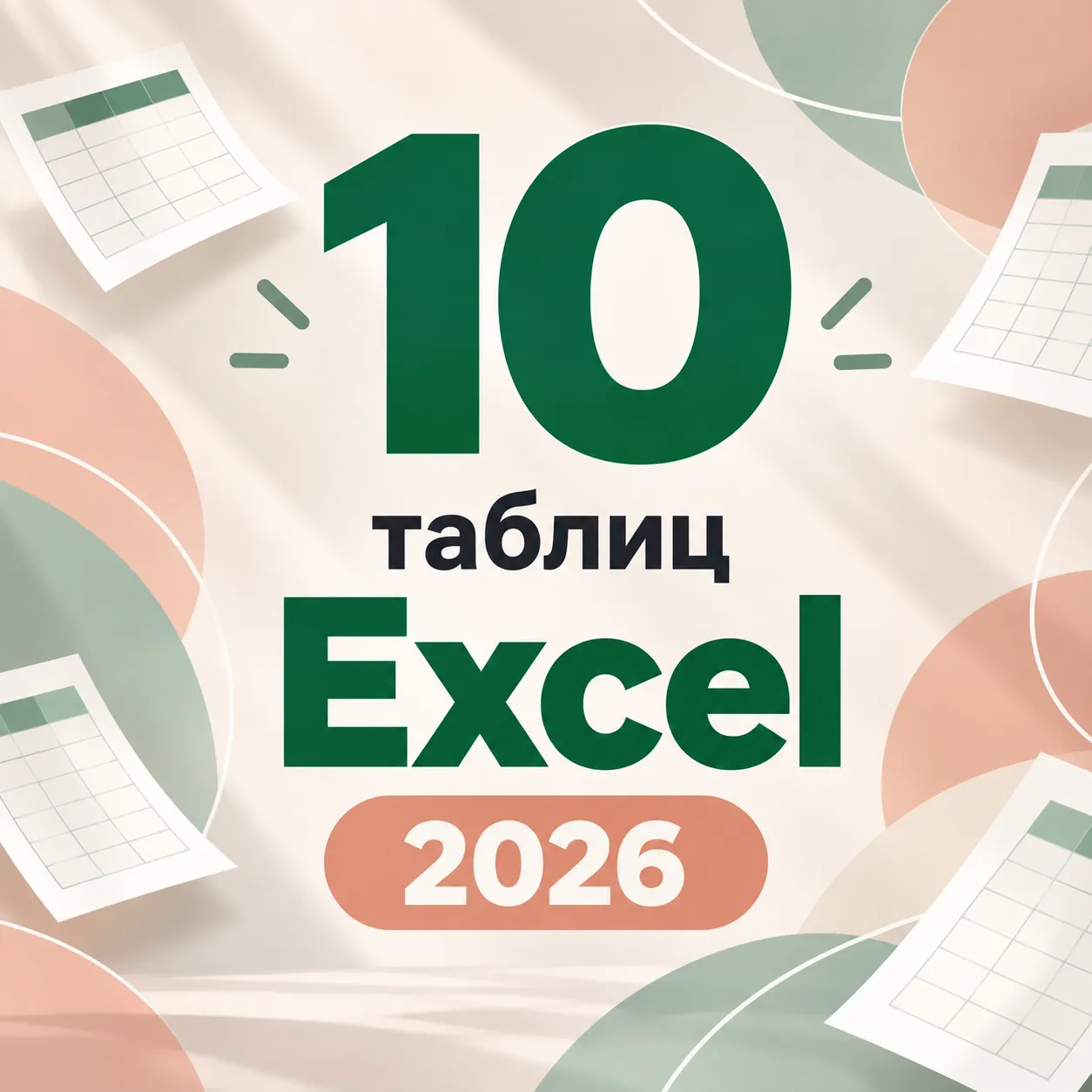 Обложка статьи: 10 готовых таблиц Excel для малого бизнеса — шаблоны 2026